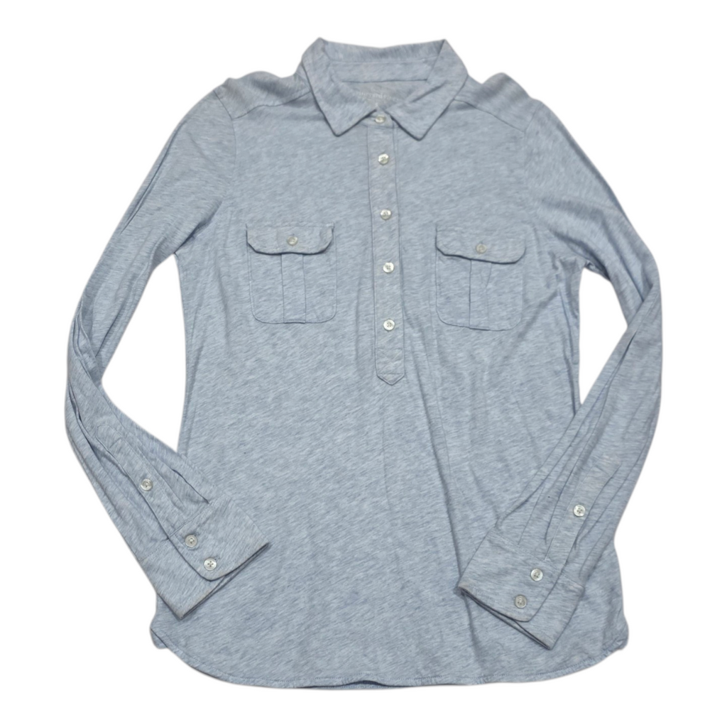 Blusa Vineyard Vines Medio Boton Azul Claro Mujer Tchica