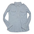 Blusa Vineyard Vines Medio Boton Azul Claro Mujer Tchica