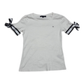 Playera Tommy Hilfiger Mujer Talla Chica Blanca Cordones