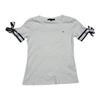 Playera Tommy Hilfiger Mujer Talla Chica Blanca Cordones