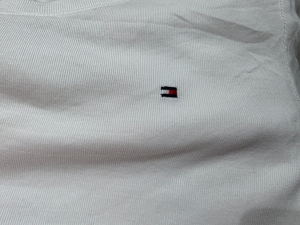 Playera Tommy Hilfiger Mujer Talla Chica Blanca Cordones