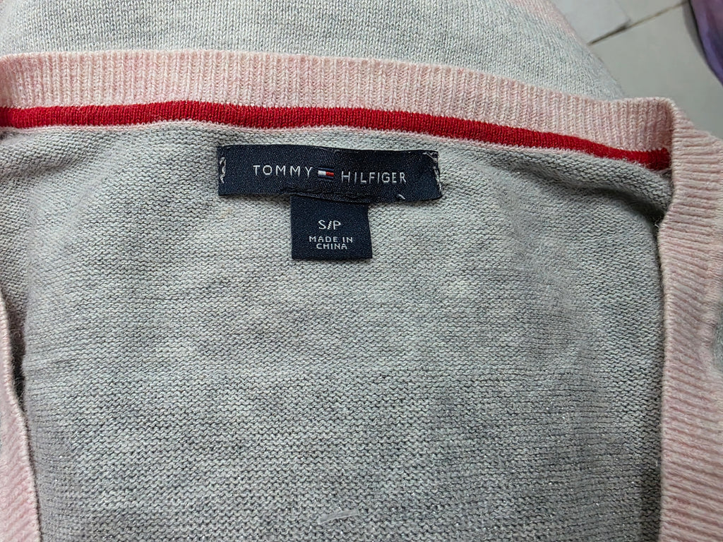 Sueter Tommy Hilfigermujer Tachica Color Gris Clarorosa V