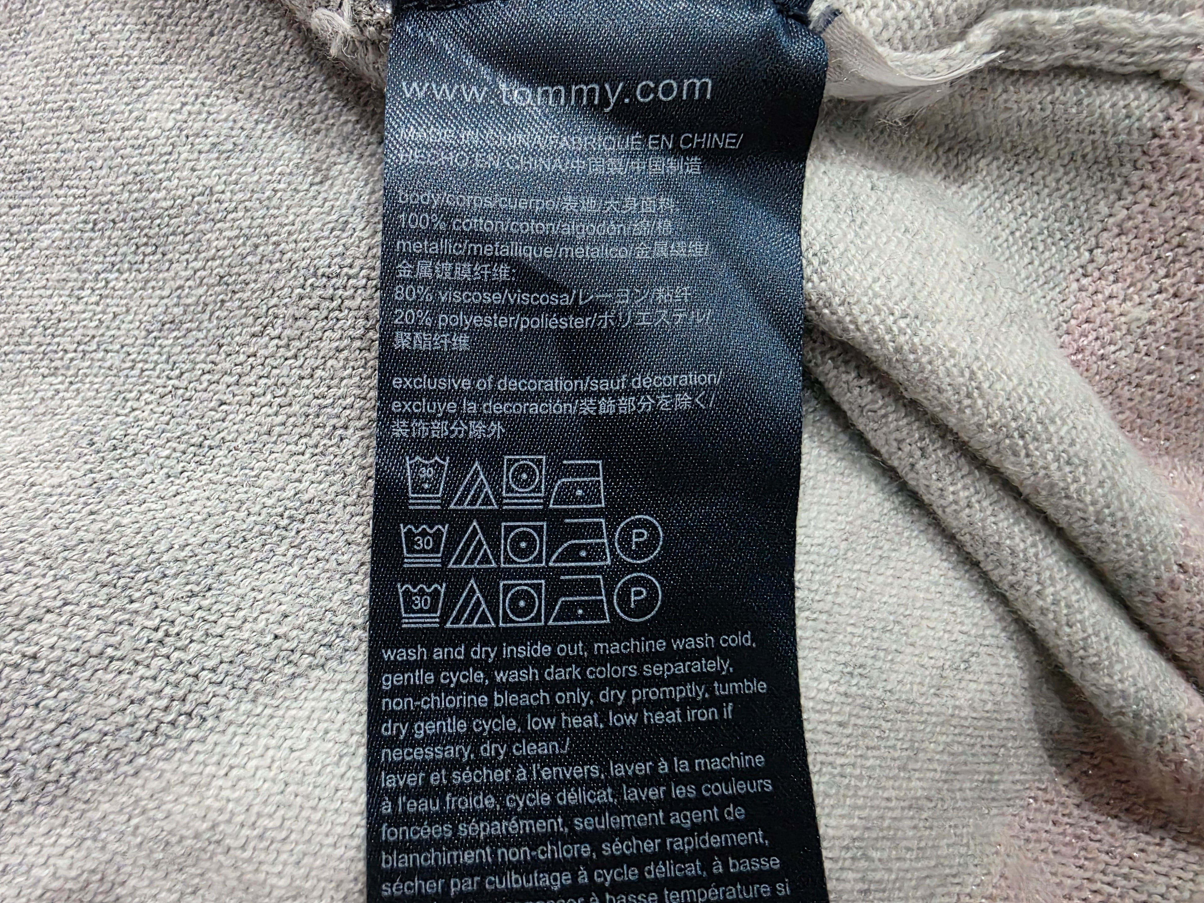 Sueter Tommy Hilfigermujer Tachica Color Gris Clarorosa V