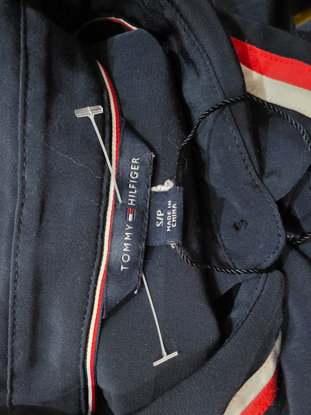 Vestido Camisero Tommy Hilfigerazul Marino Sin Mangas Chica