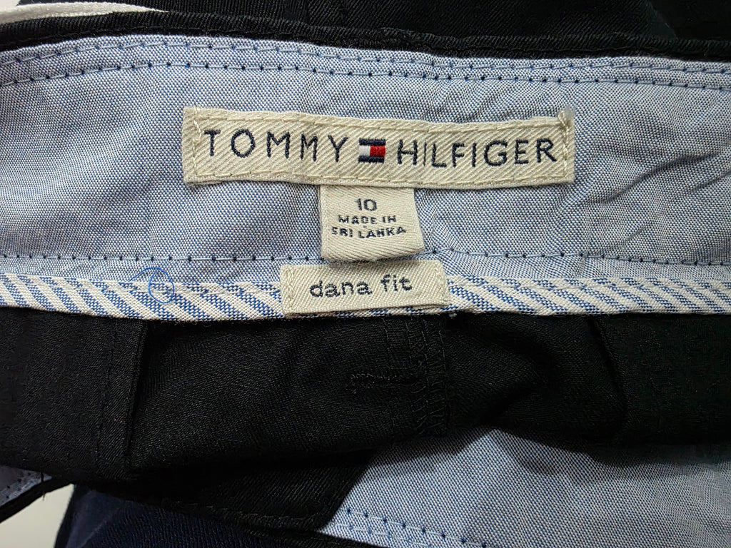 Pantalon Tommy Hilfiger Talla 10 Danafit Color Negro Mujer