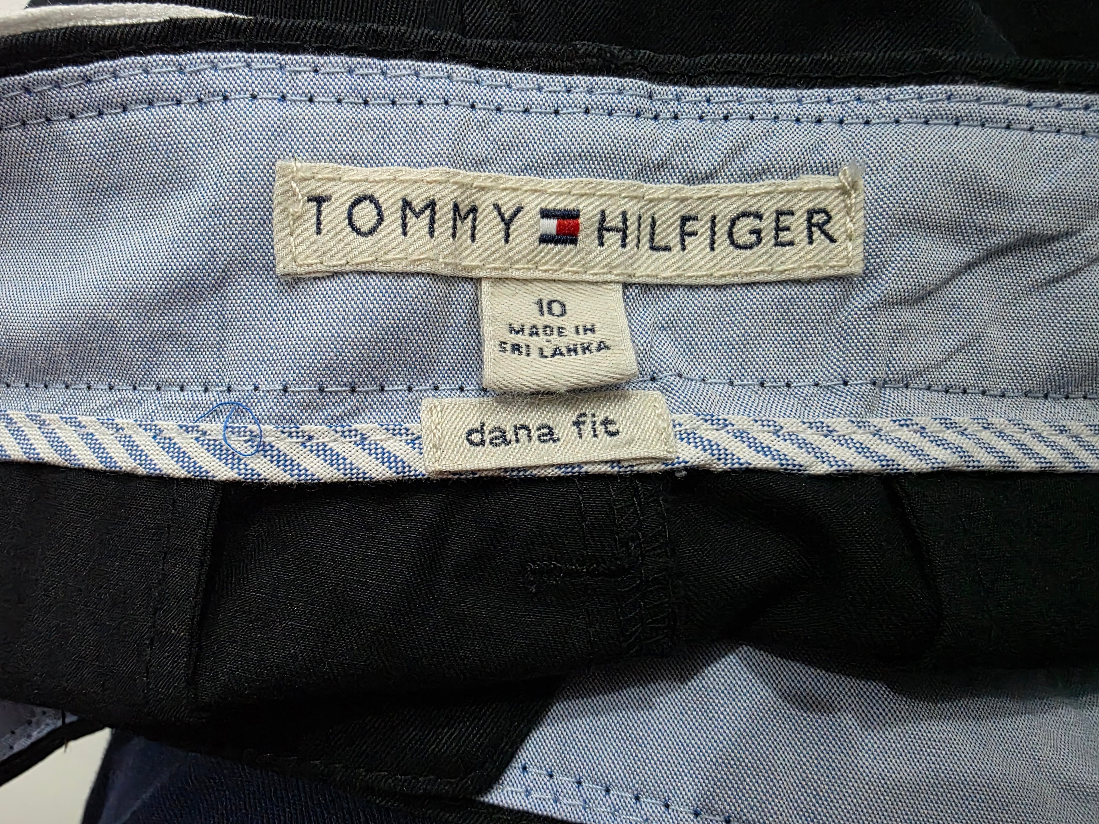 Pantalon Tommy Hilfiger Talla 10 Danafit Color Negro Mujer