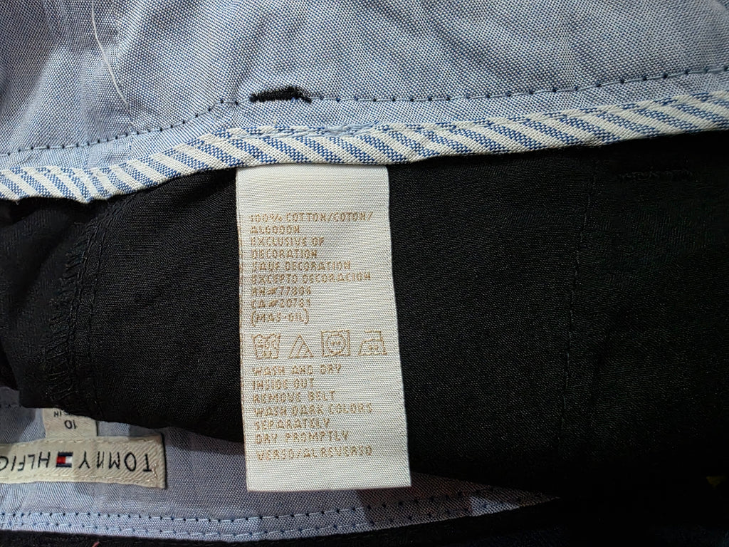 Pantalon Tommy Hilfiger Talla 10 Danafit Color Negro Mujer