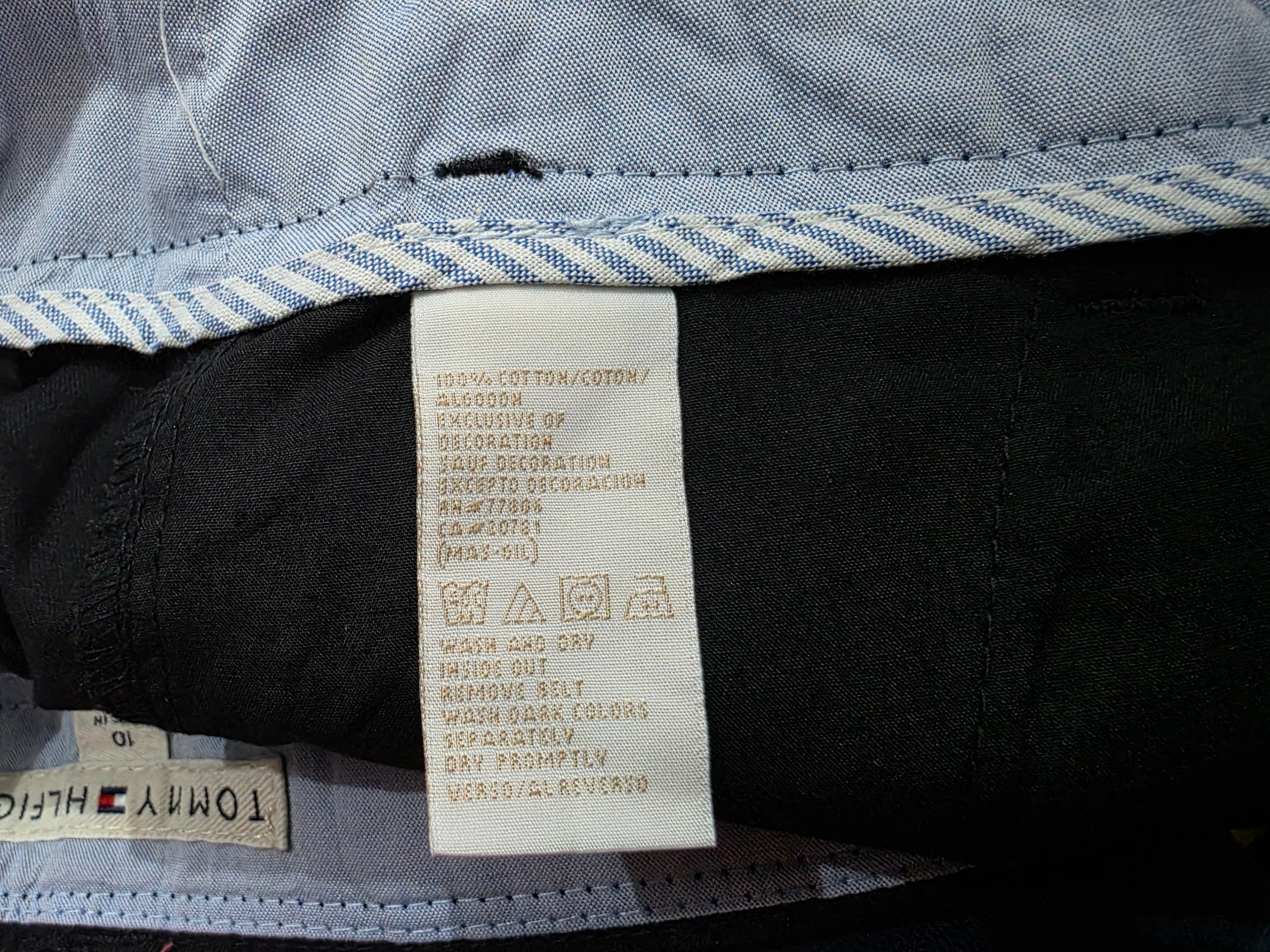 Pantalon Tommy Hilfiger Talla 10 Danafit Color Negro Mujer