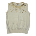 Blusa Michael Kors Mujer Talla Mediana Beige Lentejuelas