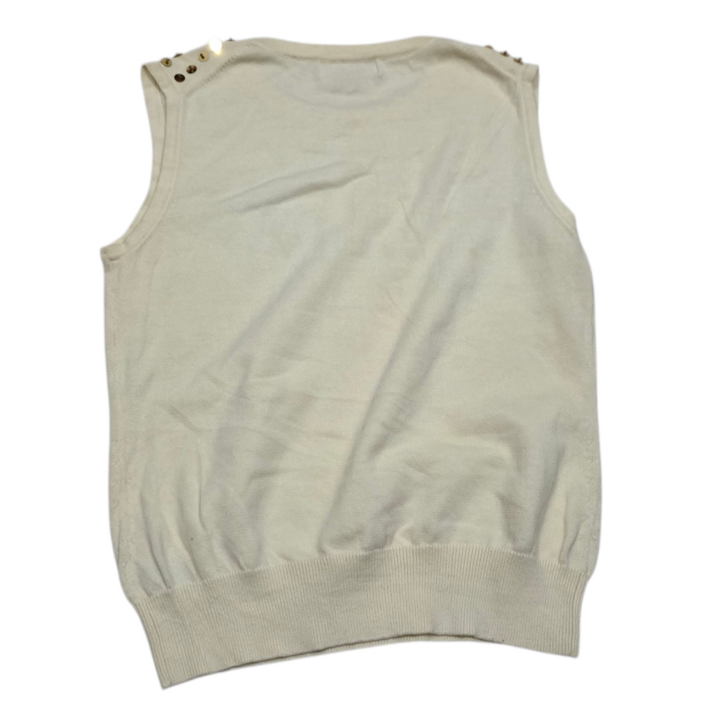 Blusa Michael Kors Mujer Talla Mediana Beige Lentejuelas