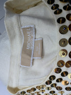 Blusa Michael Kors Mujer Talla Mediana Beige Lentejuelas