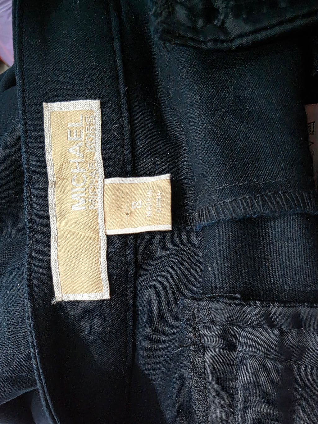 Pantalon Michael Kors De Vestir Talla 8 Azul Marino De Mujer