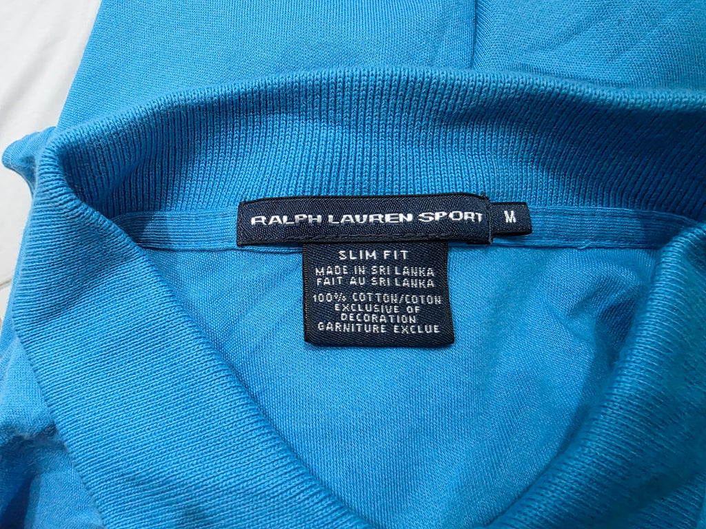 Playera Ralph Lauren Sport Mujer Azul Mediana Poni Rojo