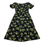 Vestido Tommy Hilfiger Mujer Ta 8 Manga Corta Azul Flores Am