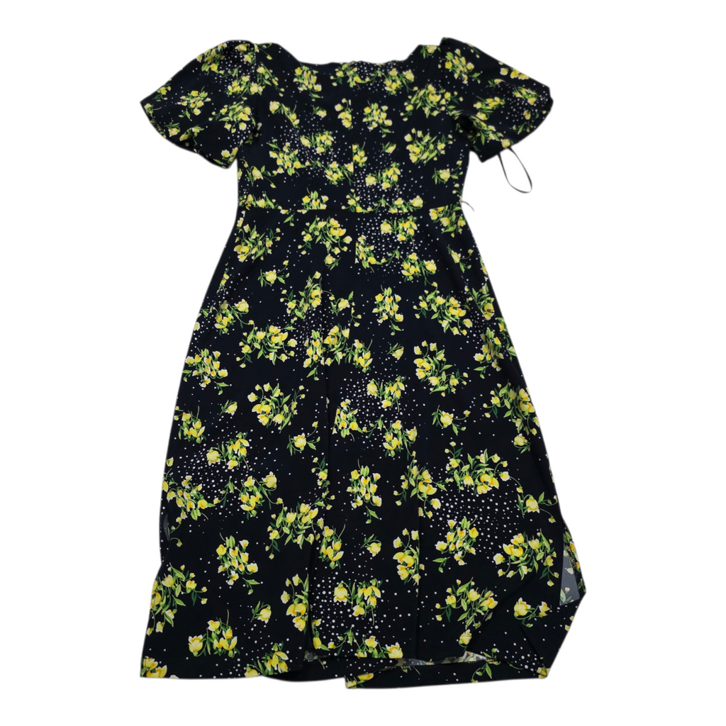 Vestido Tommy Hilfiger Mujer Ta 8 Manga Corta Azul Flores Am