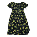 Vestido Tommy Hilfiger Mujer Ta 8 Manga Corta Azul Flores Am