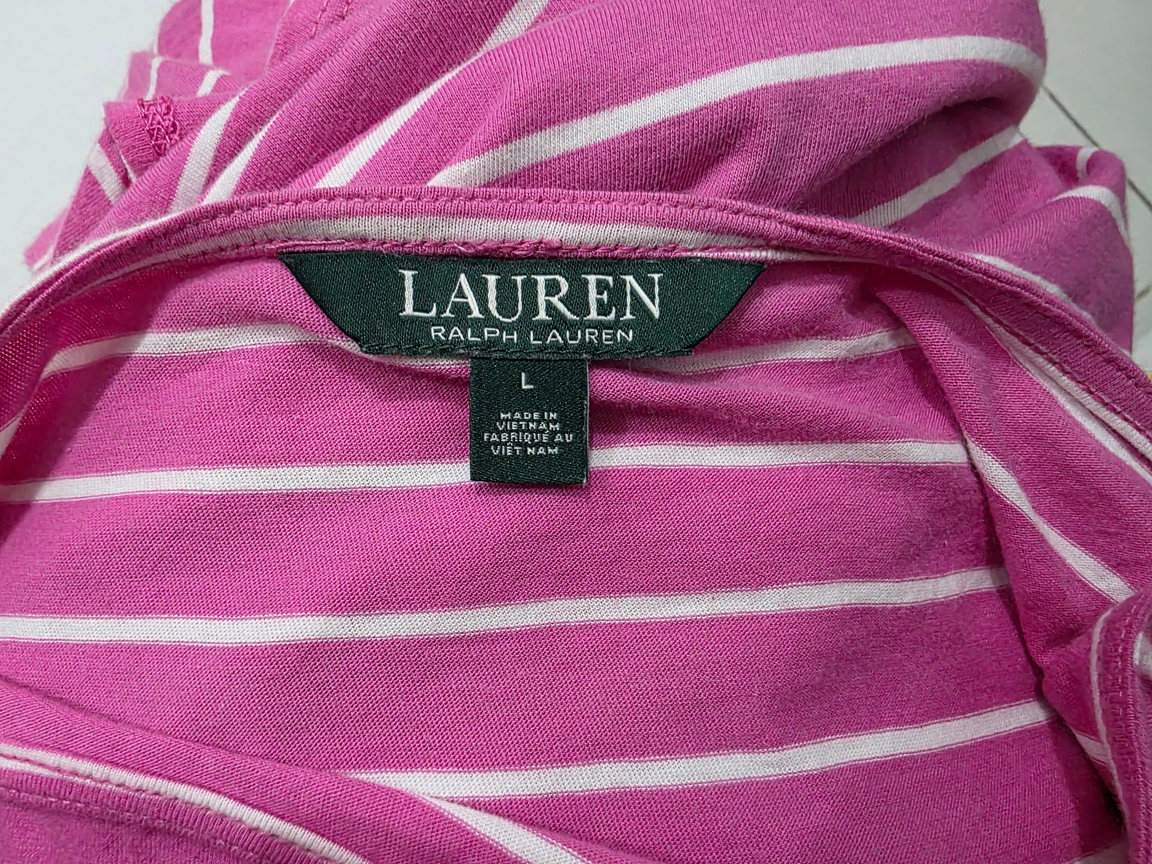 Playera Ralph Lauren De Mujer Talla Grande Manga Corta Rosa