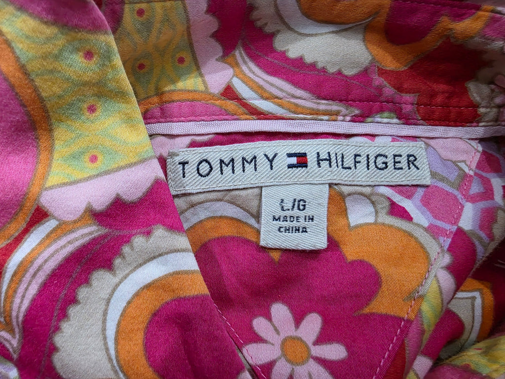 Camisa Floreada Multicolortommy Hilfiger Mujer Talla Grande