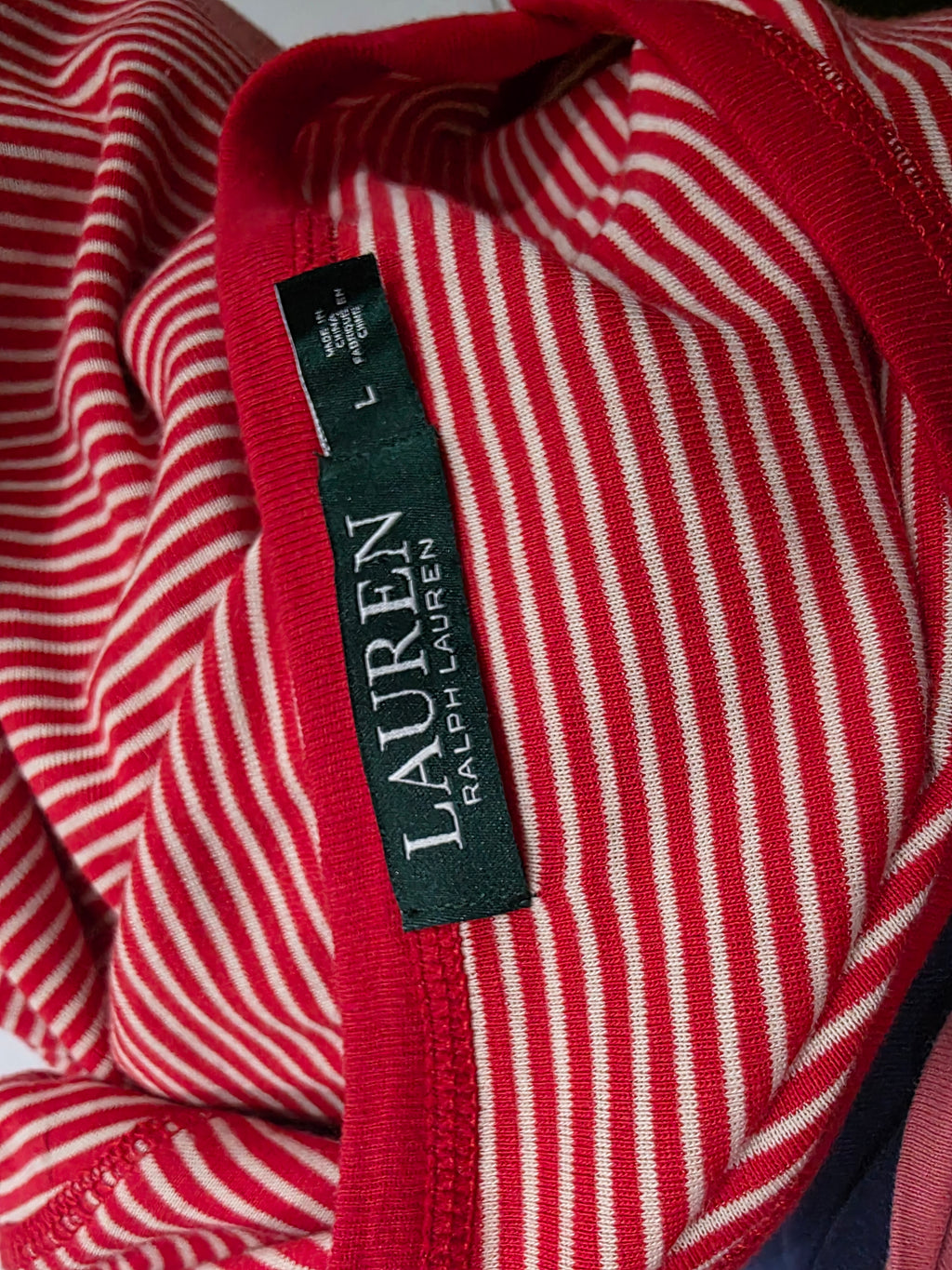Playera Ralph Lauren D Mujer Talla Grande Color Rojo Rayado