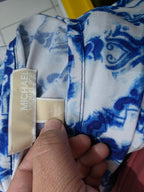 Vestido Michael Kors De Mujer Talla Grande Manga Larga Azul