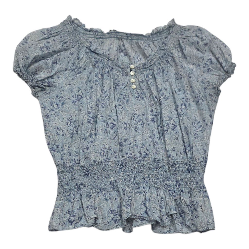 Blusa Ralph Lauren De Mujer Talla Grande Azul Floreada