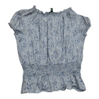 Blusa Ralph Lauren De Mujer Talla Grande Azul Floreada