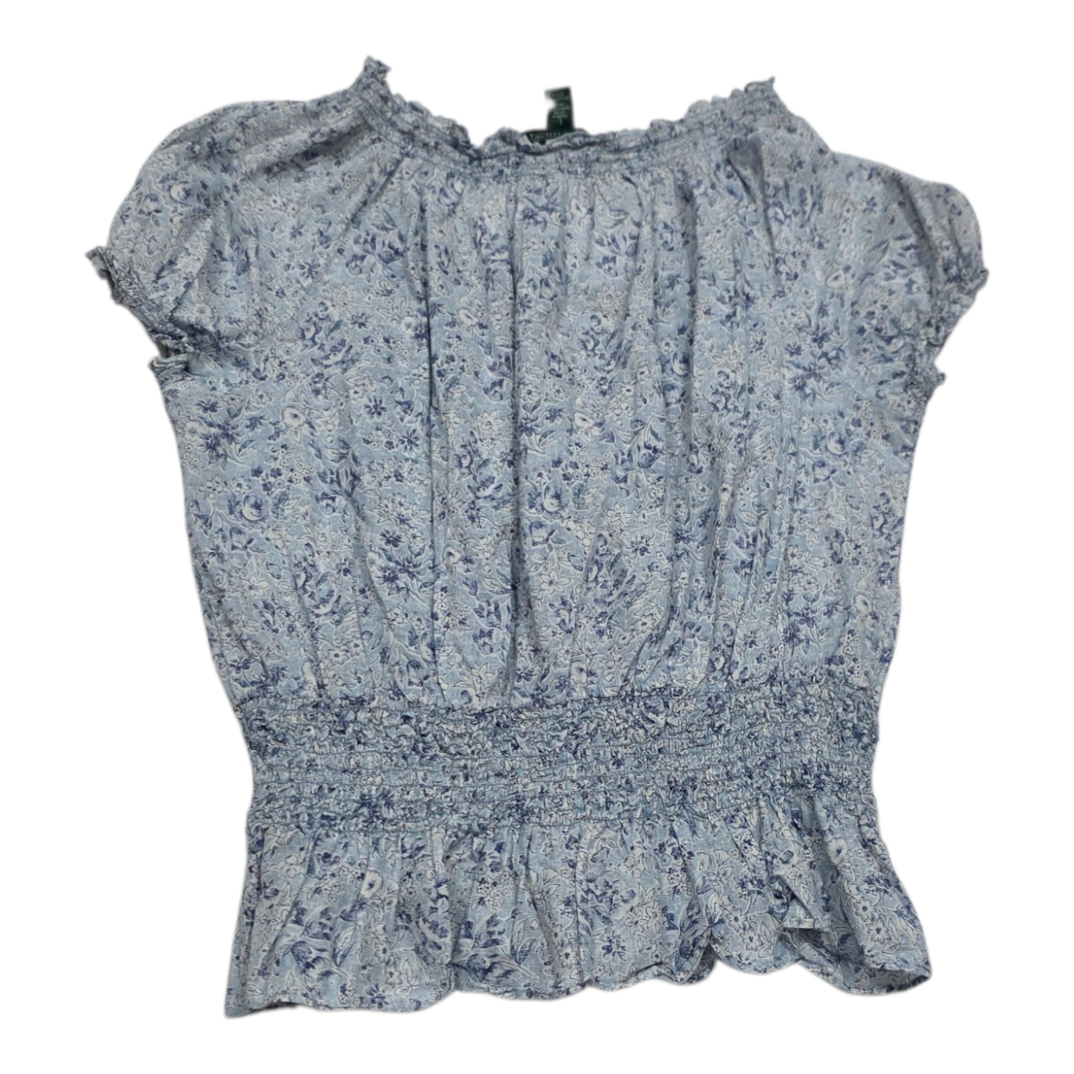 Blusa Ralph Lauren De Mujer Talla Grande Azul Floreada