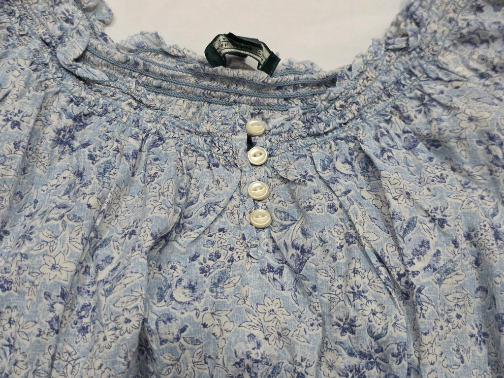 Blusa Ralph Lauren De Mujer Talla Grande Azul Floreada