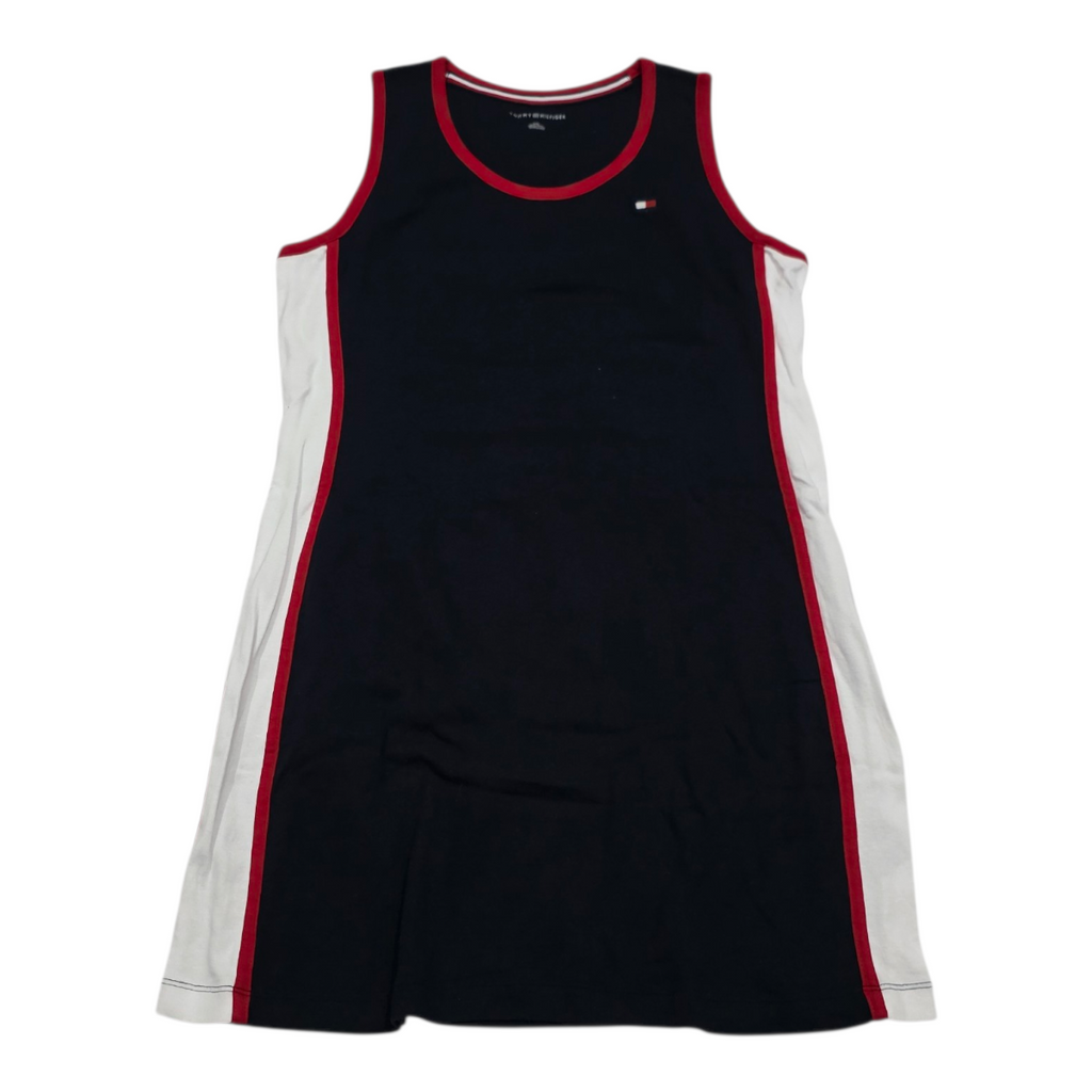 Vestido Sin Mangas Tommy Hilfiger Mujer Grande Azul Blanca