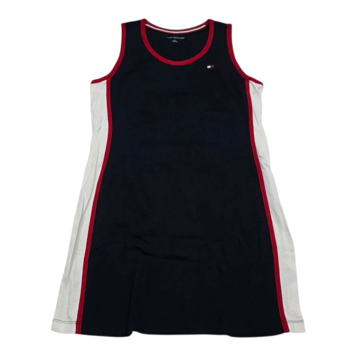 Vestido Sin Mangas Tommy Hilfiger Mujer Grande Azul Blanca