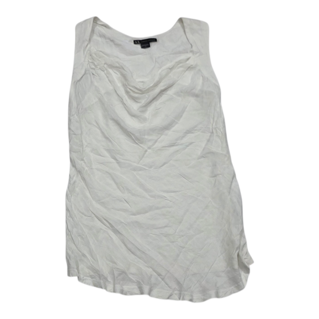 Blusa Armani Exchange Mujer Talla Grande Blanca De Viscose