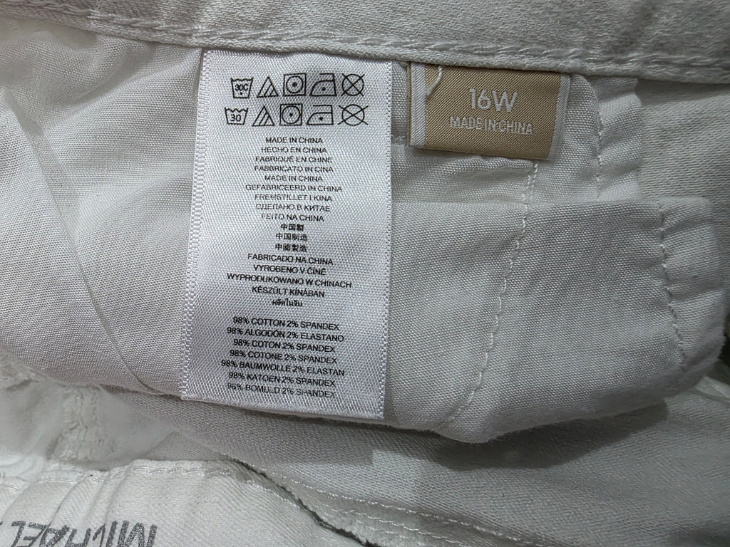 Pantalon Michael Kors De Mujer Talla 16w Color Blanco