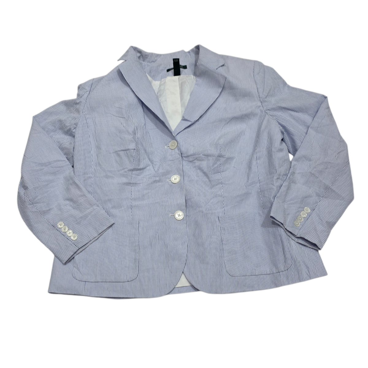 Blazer Ralph Lauren De Mujer Talla 14 Azul Con Lineas