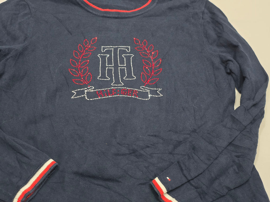 Sueter Tommy Hilfiger D Mujer Talla Grande Azul Con Brillos