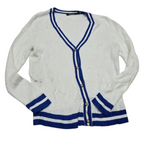 Sueter Ralph Lauren Extra Grande Blanco Con Azul De Viscosa