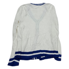 Sueter Ralph Lauren Extra Grande Blanco Con Azul De Viscosa