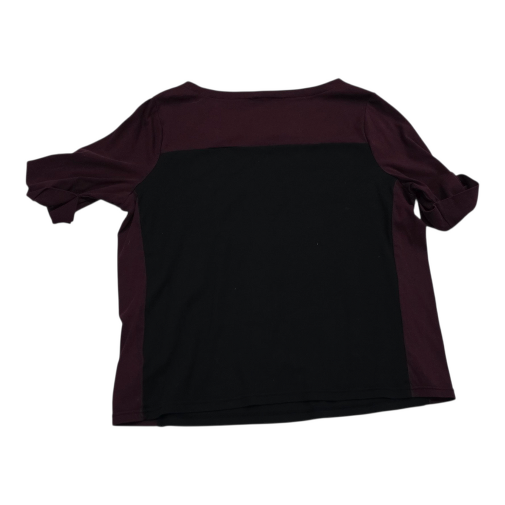 Playera Ralph Lauren D Mujer Talla 2x Negro/vino Manga Corta