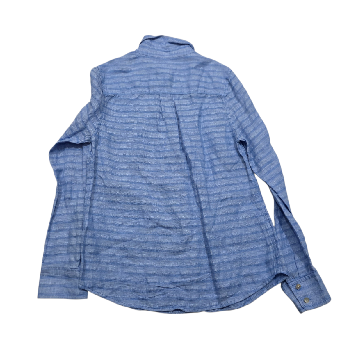 Blusa De Lino Vineyard Vines Talla 0 Azul Acero Con Lineas