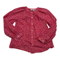 Camisa Abombada Rosa Con Flores Vineyard Vines Talla Xxs