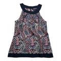 Blusa De Seda Vineyard Vines De Mujer Talla 0 Azul/rosa