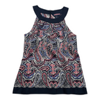 Blusa De Seda Vineyard Vines De Mujer Talla 0 Azul/rosa