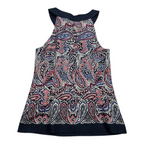 Blusa De Seda Vineyard Vines De Mujer Talla 0 Azul/rosa