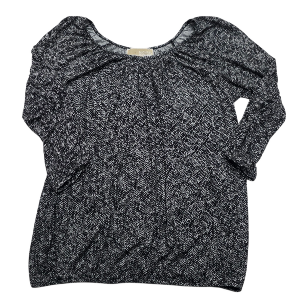 Blusa Michael Kors De Mujer Gris Jaspeada Extra Chica