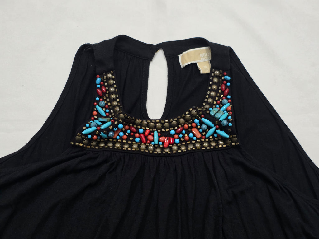 Blusa Michael Kors Sin Mangas Color Negro Extra Chica