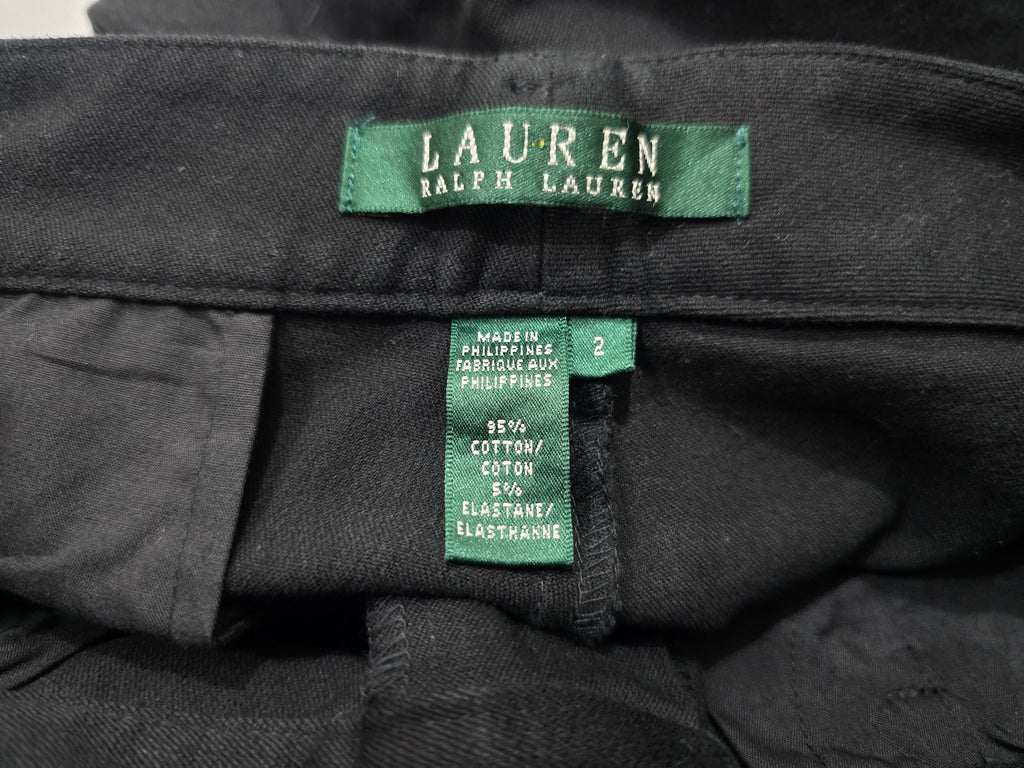 Pantalon De Vestir Ralph Lauren Talla 2 Mujer Color Negro