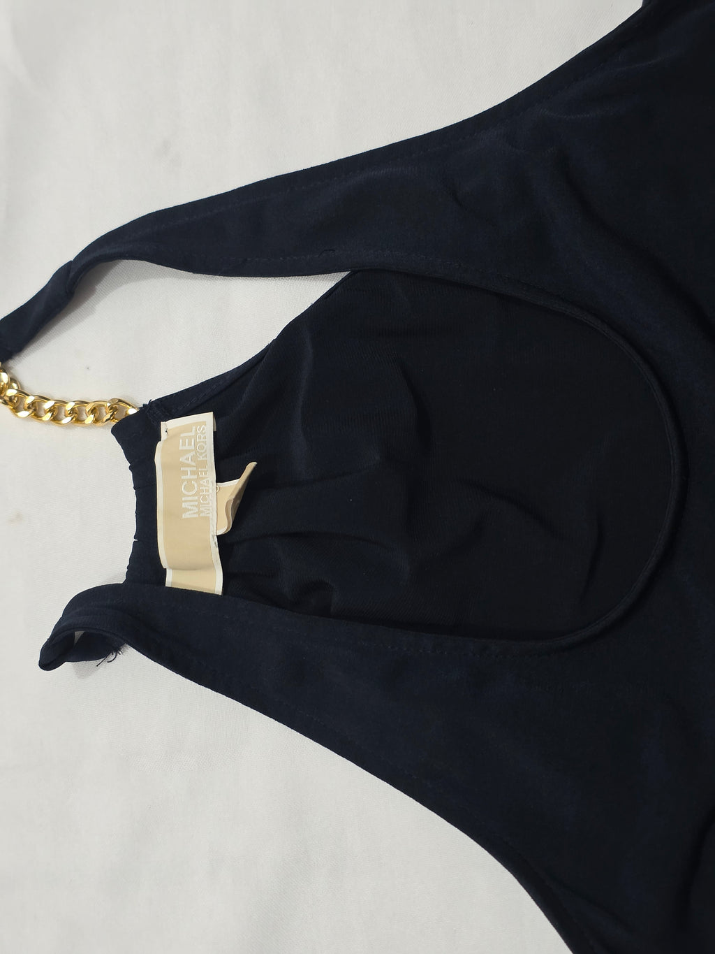 Blusa Michael Kors Mujer Extra Chica Sin Mangas Con Cadena