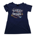 Playera Harley Davidson Azul Manga Corta Extra Chico Mujer