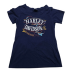 Playera Harley Davidson Azul Manga Corta Extra Chico Mujer