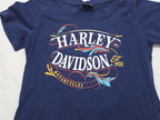 Playera Harley Davidson Azul Manga Corta Extra Chico Mujer