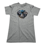 Playera Harley Davidson Mujer Extra Chica Gris Manga Corta